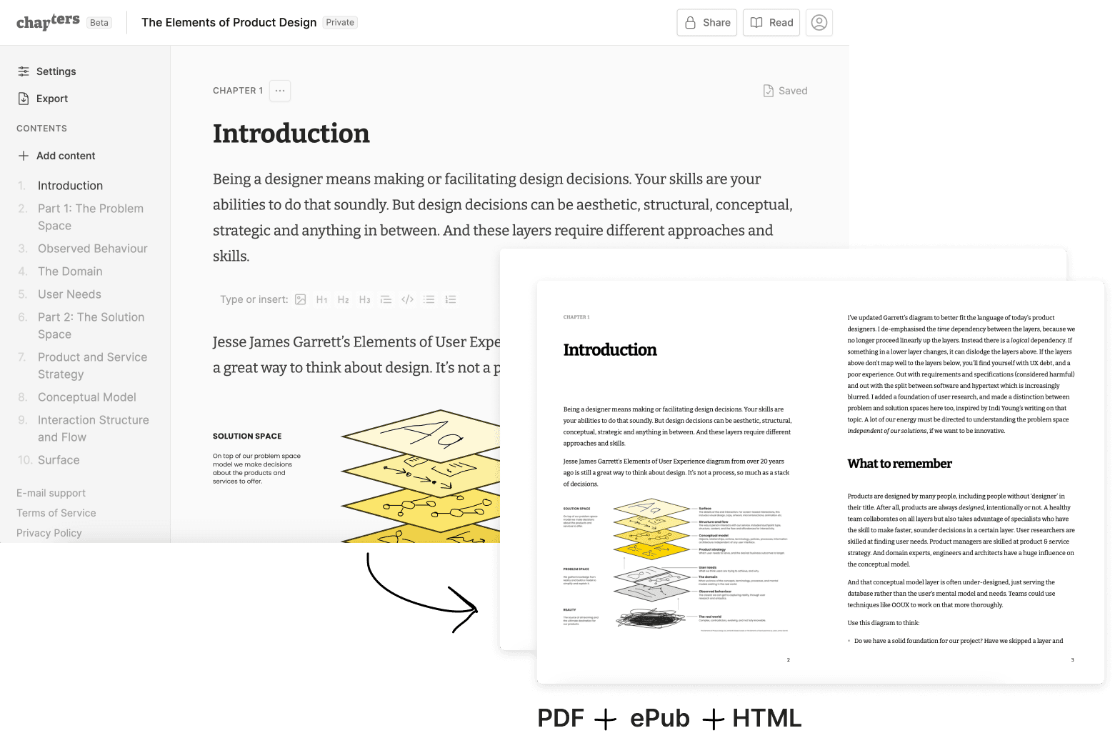 Screenshot of Chapters